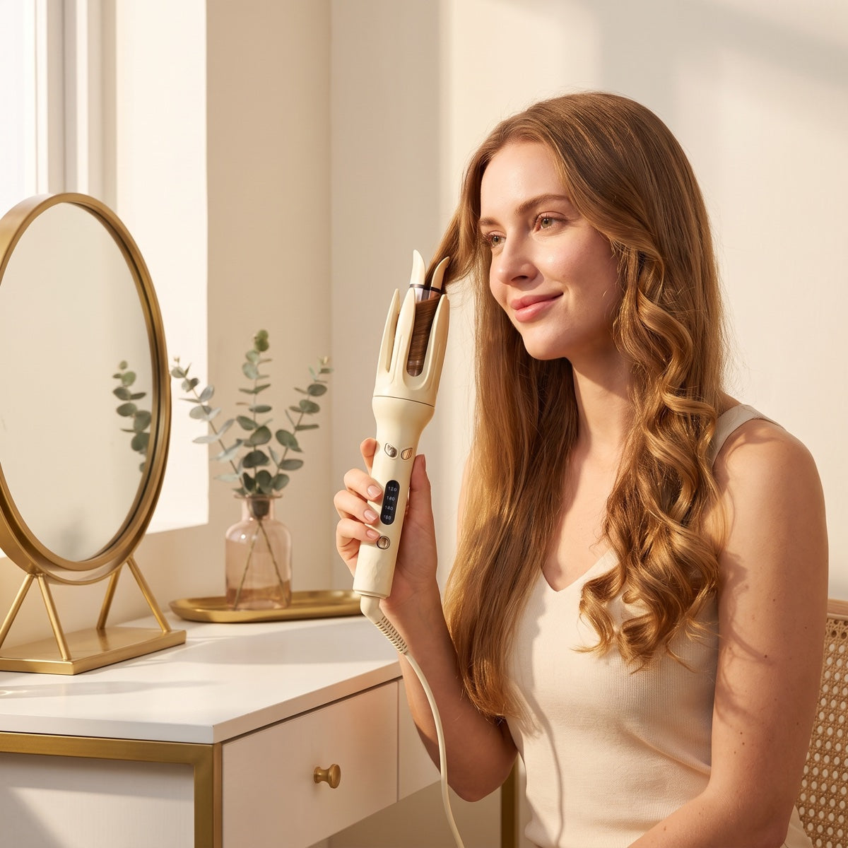 Rizador y ondulador automático para el cabello